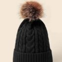 1pc Pom Pom Decor Knit Beanie