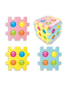 1pc Puzzle Shaped Random Color Push Pop Bubble