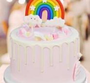 1pc Rainbow Shaped Cake Topper