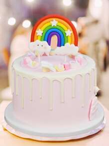 1pc Rainbow Shaped Cake Topper