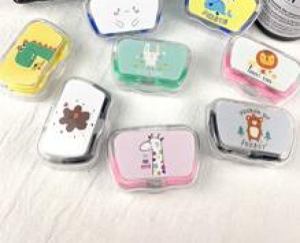 1pc Random Cartoon Graphic Contact Lens Case