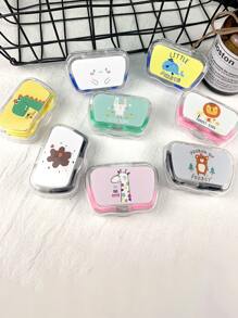 1pc Random Cartoon Graphic Contact Lens Case