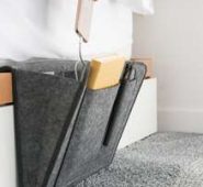 1pc Random Color Bedside Hanging Felt Storage Bag