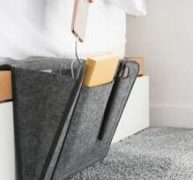 1pc Random Color Bedside Hanging Felt Storage Bag