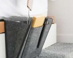 1pc Random Color Bedside Hanging Felt Storage Bag