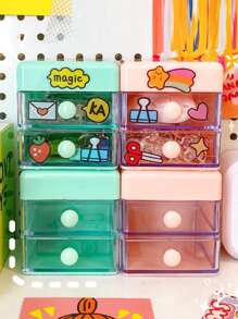 1pc Random Color Desktop Storage Box