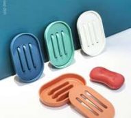 1pc Random Color Drain Soap Dish Holder