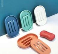 1pc Random Color Drain Soap Dish Holder