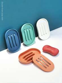 1pc Random Color Drain Soap Dish Holder