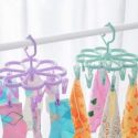 1pc Random Color Hanger With 12pcs Clothespin