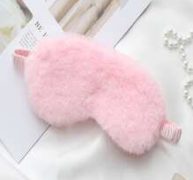1pc Random Color Plush Eye Cover