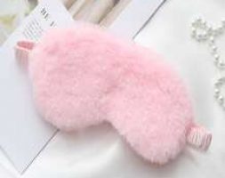 1pc Random Color Plush Eye Cover