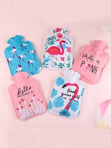 1pc Random Flamingo Print Hot Water Bag