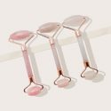 1pc Random Jade Stone Rose Quartz Facial Massage Roller