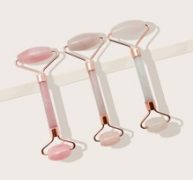 1pc Random Jade Stone Rose Quartz Facial Massage Roller