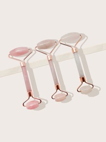 1pc Random Jade Stone Rose Quartz Facial Massage Roller