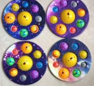 1pc Random Planet Push Pop Bubble