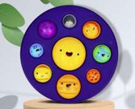 1pc Random Planet Push Pop Bubble