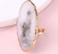 1pc Resin Nail Art Ring Palette