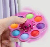 1pc Reversible Octopus Shaped Push Pop Bubble