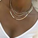 1pc Rhinestone Chain Layered Necklace