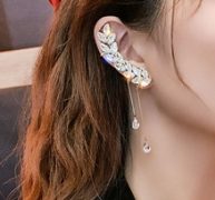 1pc Rhinestone Decor Ear Climber