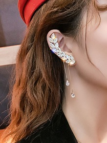 1pc Rhinestone Decor Ear Climber