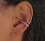 1pc Rhinestone Decor Ear Cuff