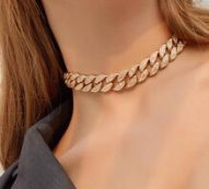 1pc Rhinestone Thick Chain Choker