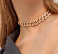 1pc Rhinestone Thick Chain Choker