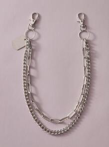 1pc Ring Decor Pant Chain