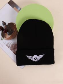 1pc Skull Embroidery Beanie