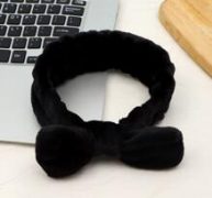 1pc Solid Bow Bath Headband