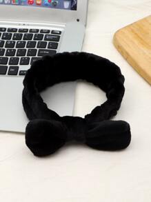 1pc Solid Bow Bath Headband