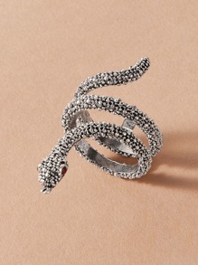 1pc Textured Snake Shaped Ring