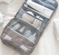 1pc Travel Cosmetic Storage Bag With Hook