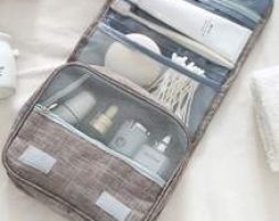1pc Travel Cosmetic Storage Bag With Hook