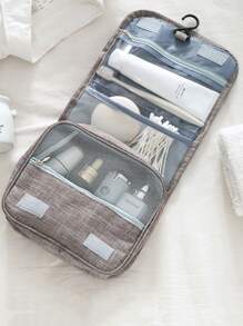 1pc Travel Cosmetic Storage Bag With Hook