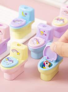 1pc Unicorn Toilet Design Random Sharpener