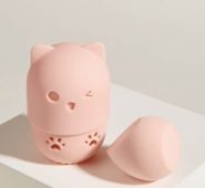 1pc Water-drop Makeup Sponge With 1pc Storage Box