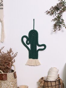 1pc Woven Cactus Wall Hanging