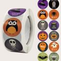 1roll Halloween Pattern Gift Sticker