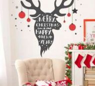 1set Christmas Elk Wall Sticker