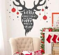 1set Christmas Elk Wall Sticker