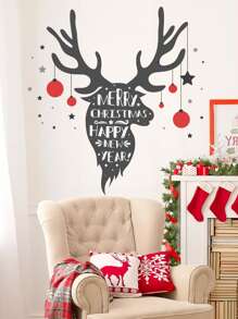 1set Christmas Elk Wall Sticker