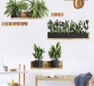 1set Plant Print Sticker