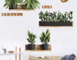 1set Plant Print Sticker