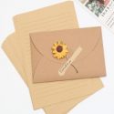 1set Random Writing Paper & Envelope & Artificial Flower