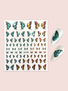 1sheet Butterfly Pattern Nail Art Sticker