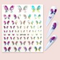 1sheet Butterfly Pattern Nail Art Sticker